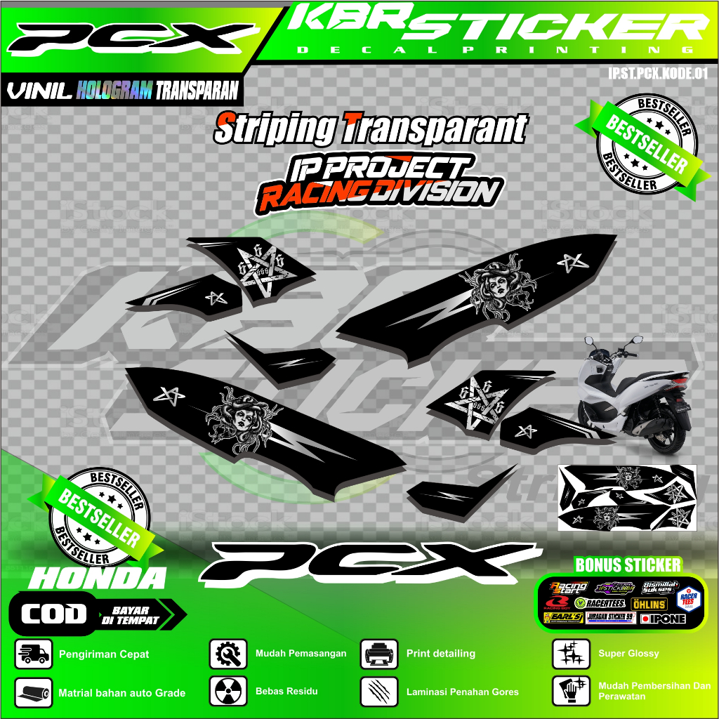 Jual PCX (COD) STIKER STRIPING MOTOR HONDA PCX - LIST STIKER MOTOR ...
