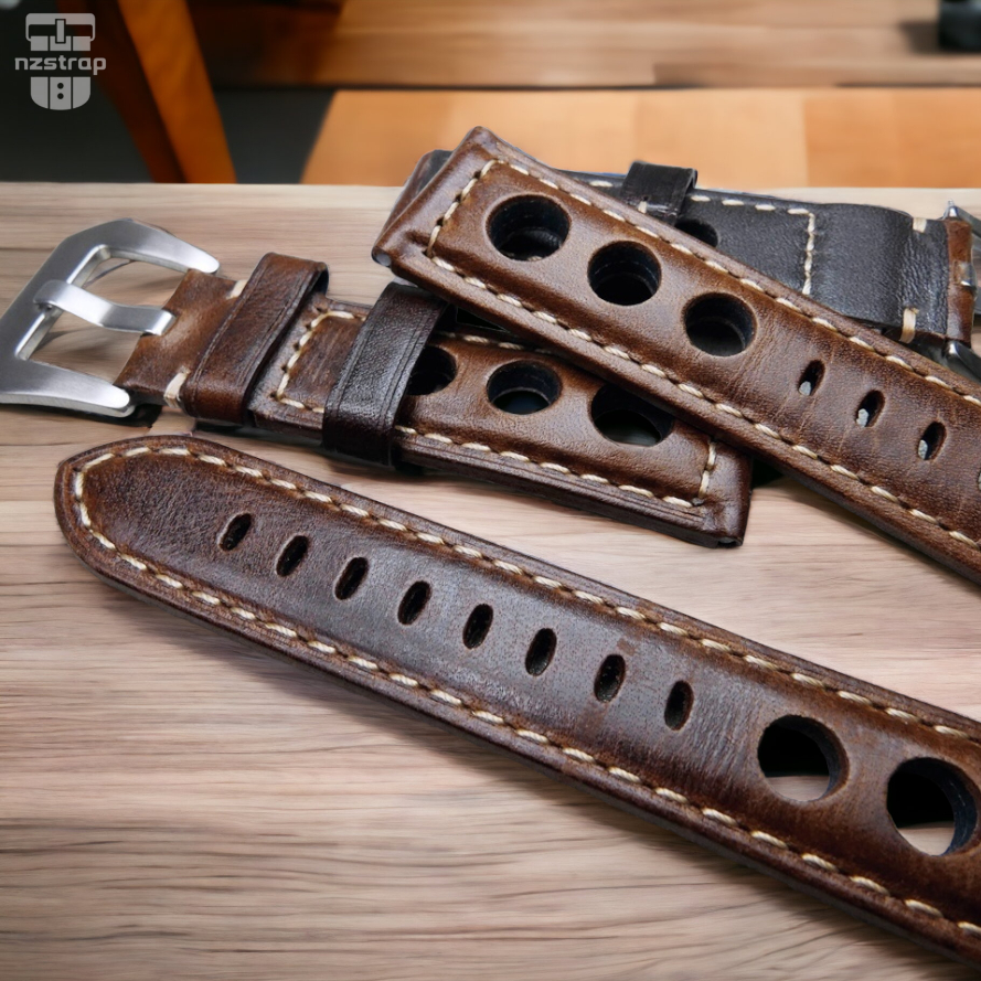 Jual Tali Jam Tangan Kulit Asli Model Racing Strap Shopee Indonesia