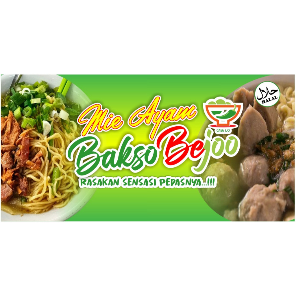 Jual Spanduk Mie Ayam And Bakso 2x1 Shopee Indonesia