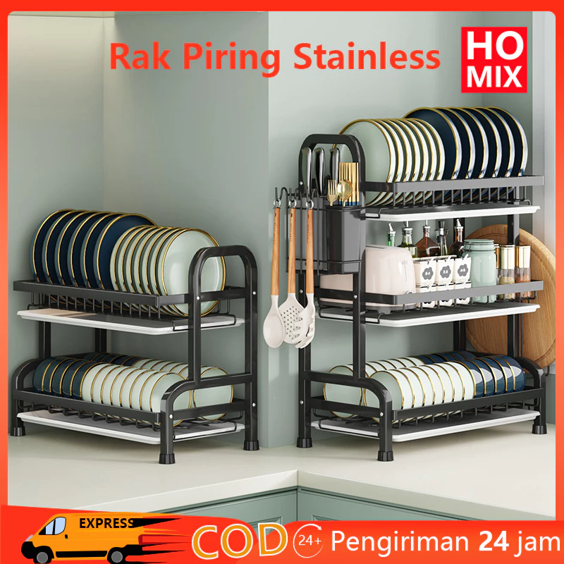 HOMIX Rak Piring Stainless 2 Susun Anti Karat