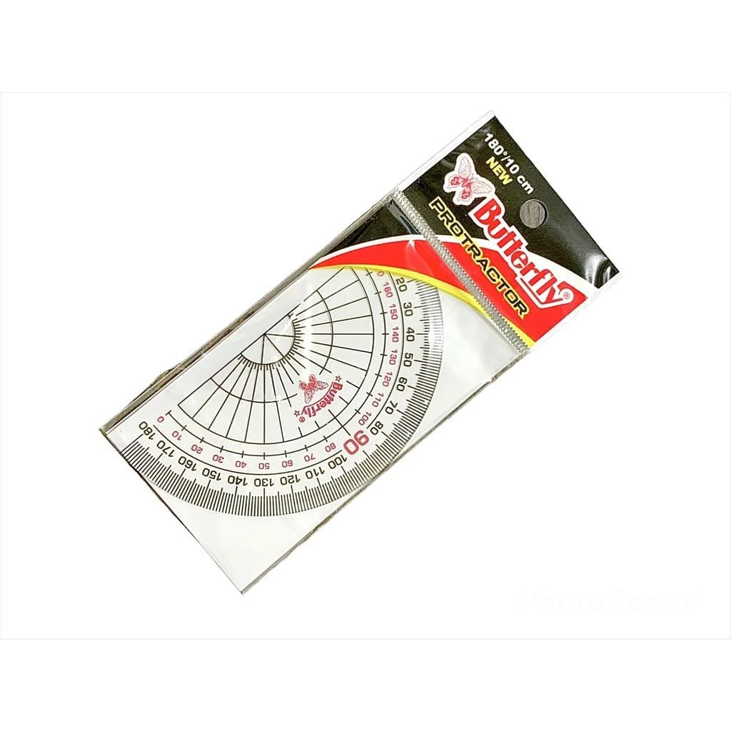 Jual Penggaris Busur Derajat Butterfly 180/10 cm Protractor | Shopee ...