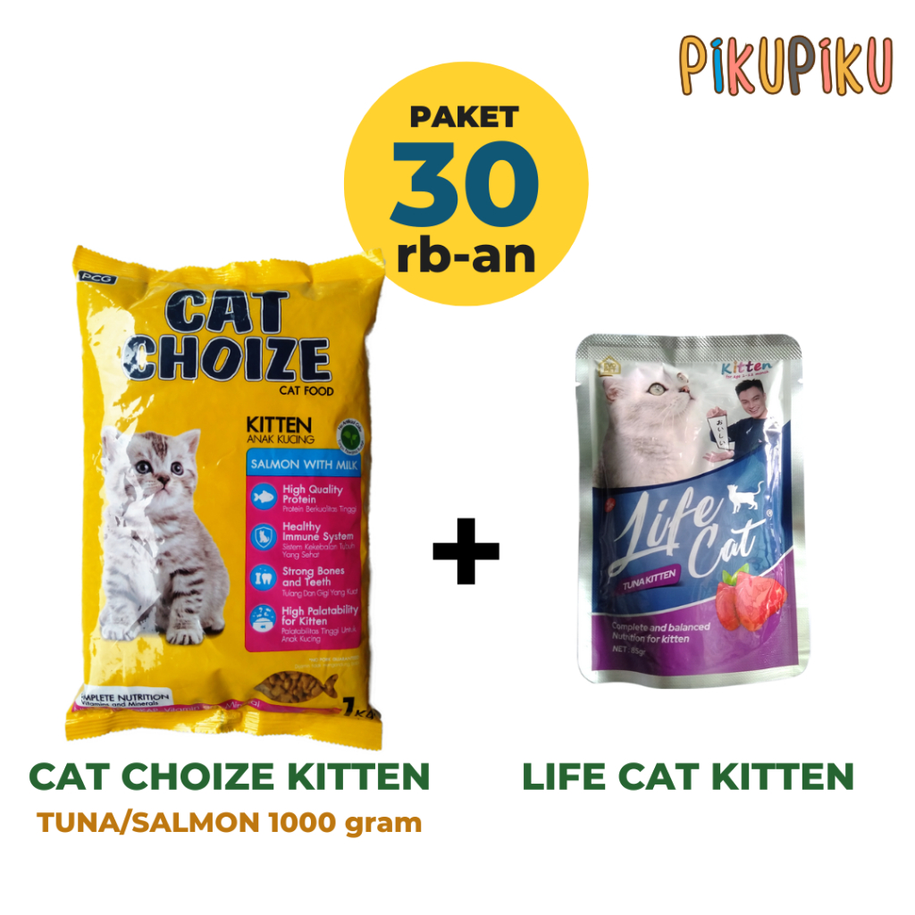 Jual PAKET BUNDLE 30 RIBUAN - Cat Choize + Life Cat Kitten | Shopee ...