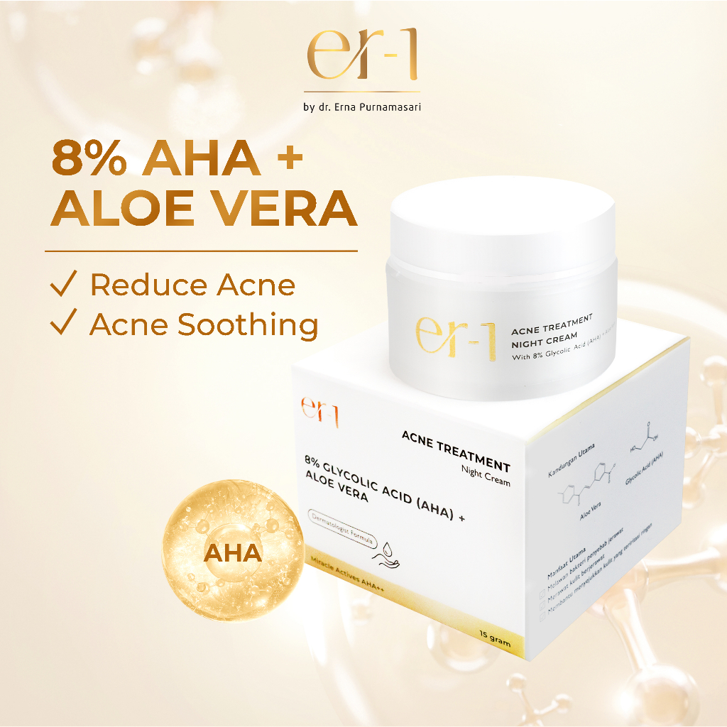 Jual er1 by dr. Erna Acne Treatment Night Cream with 8 Glycolic Acid