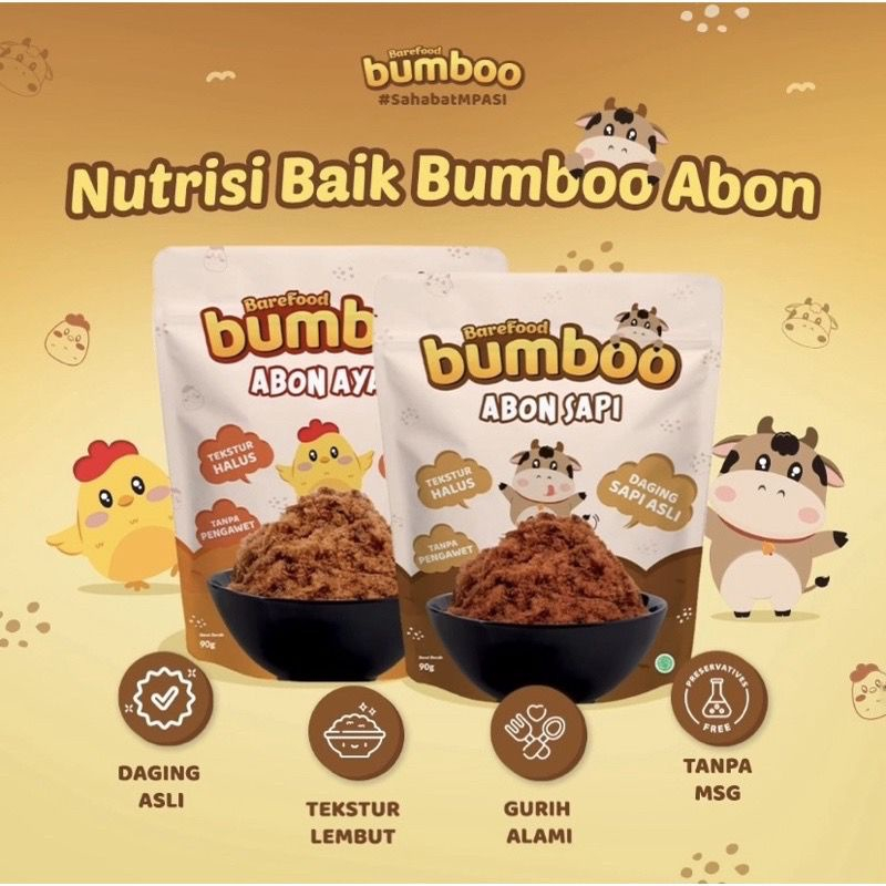 Jual BUMBOO Abon Anak MPASI / Abon Sapi dan Ayam NON MSG / Haphap Rice ...