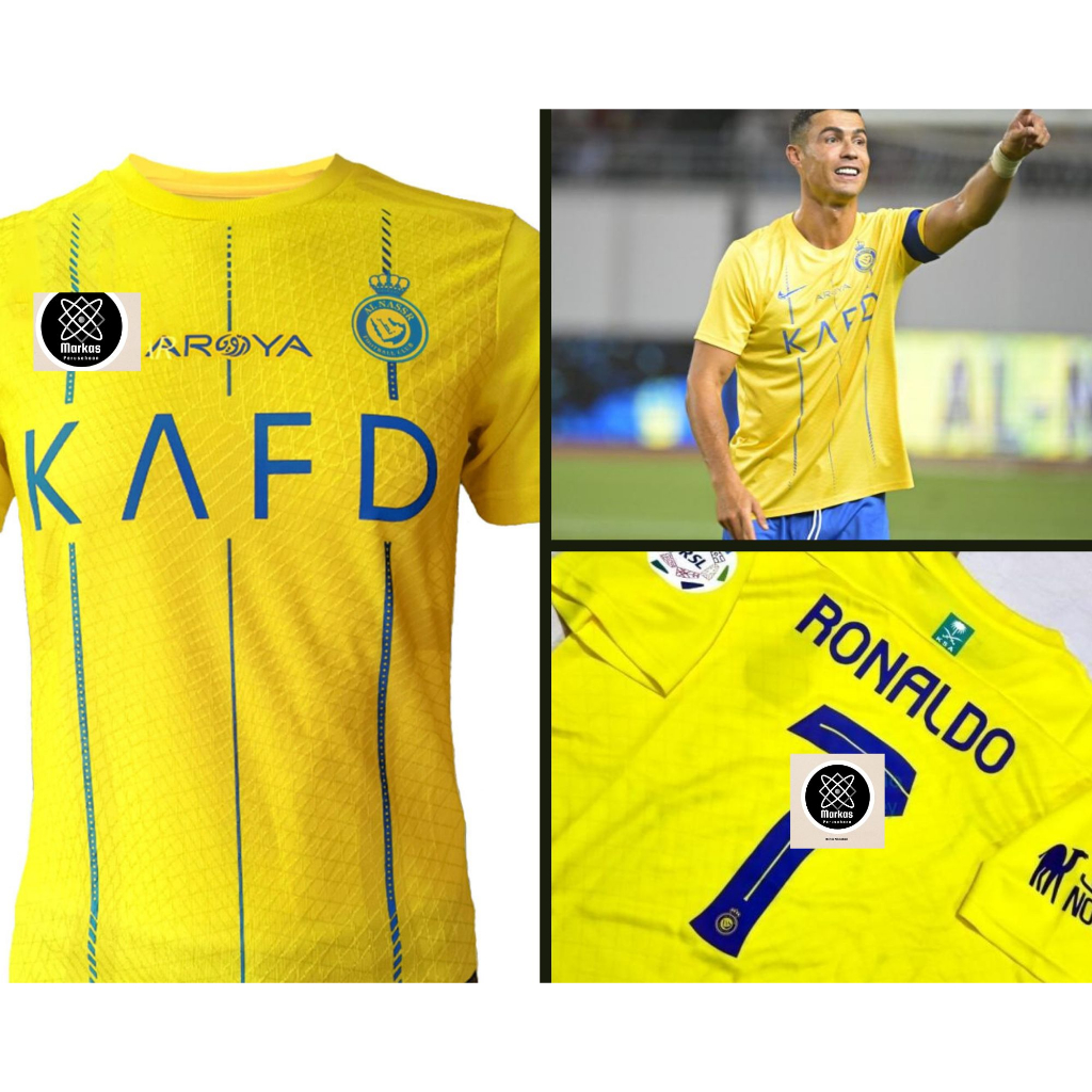 Jual Jersey Bola Al Nassr Home 2023 2024 Fullpatch Ronaldo Grade Ori