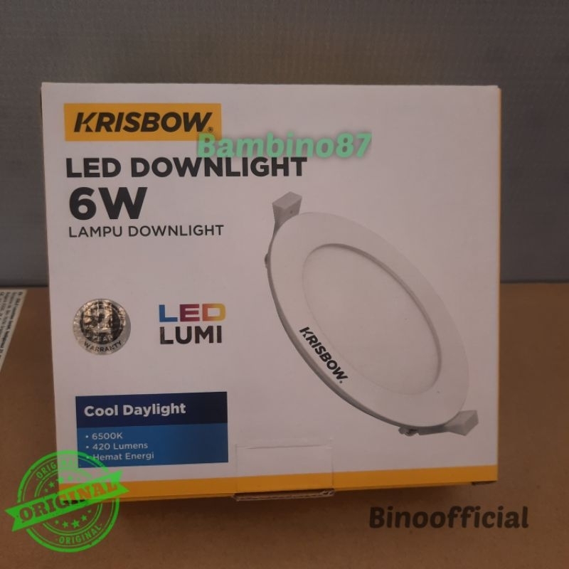 Jual Krisbow Lampu Downlight Bulat Inbow Led Watt Lampu Tanam Plafon Shopee Indonesia