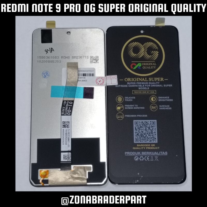Jual LCD + TS REDMI NOTE 9 PRO OG SUPER ORIGINAL QUALITY / ZC SPAREPART ...