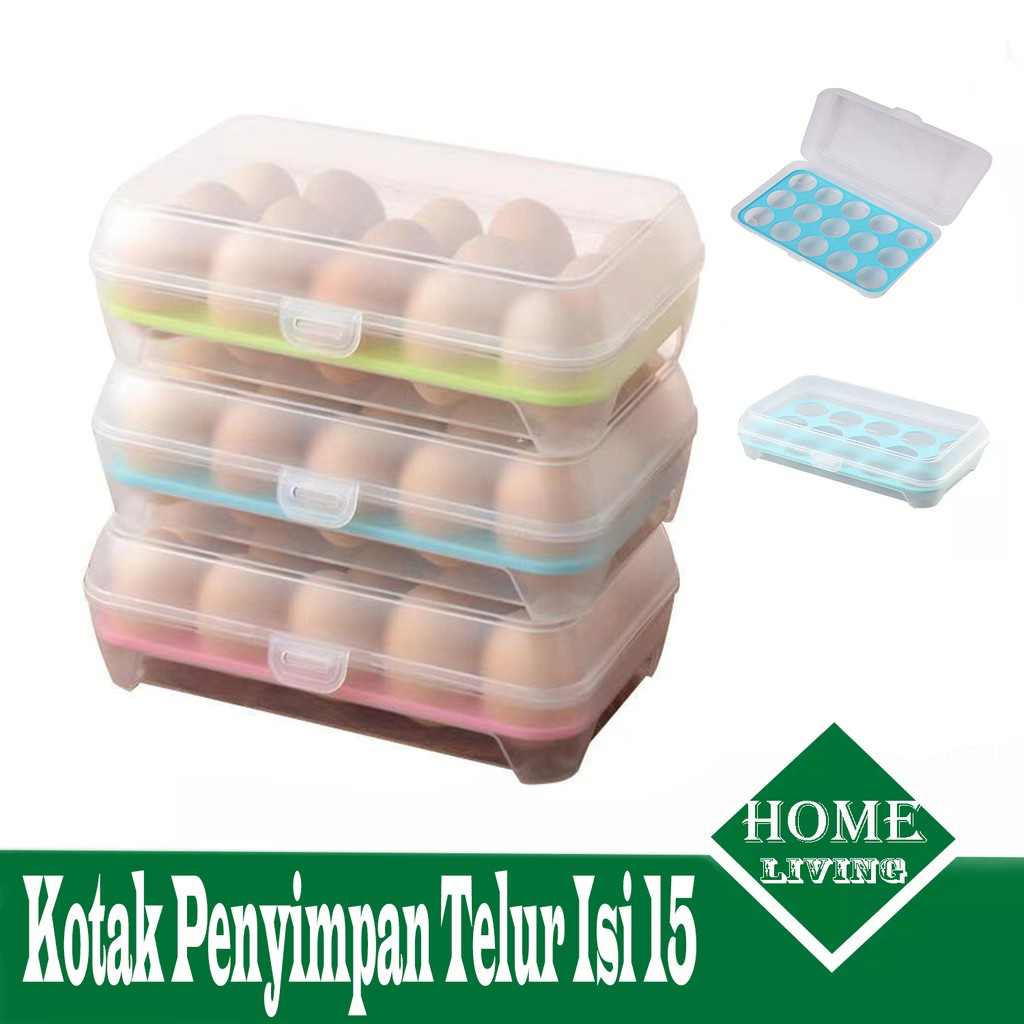 Jual Tempat Telur 15 Butir / Wadah 15 Lubang / Kotak Penyimpanan Telor ...