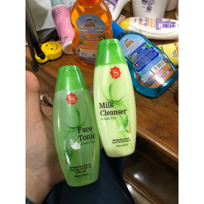 Jual milk cleanser dan face tonic viva grenntea Shopee Indonesia