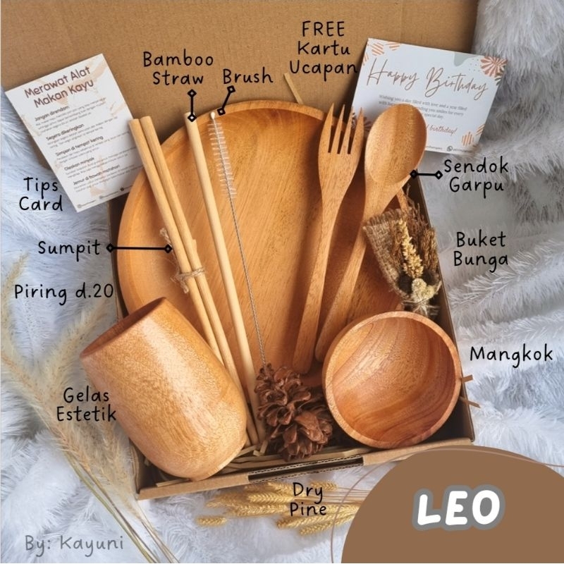 Hampers Single Set / Hampers Idul Fitri Lebaran Alat Makan Kayu / Kado Estetik Kado Wisuda Unik Anniversary / Hadiah Ulang Tahun / Hampers Resign
