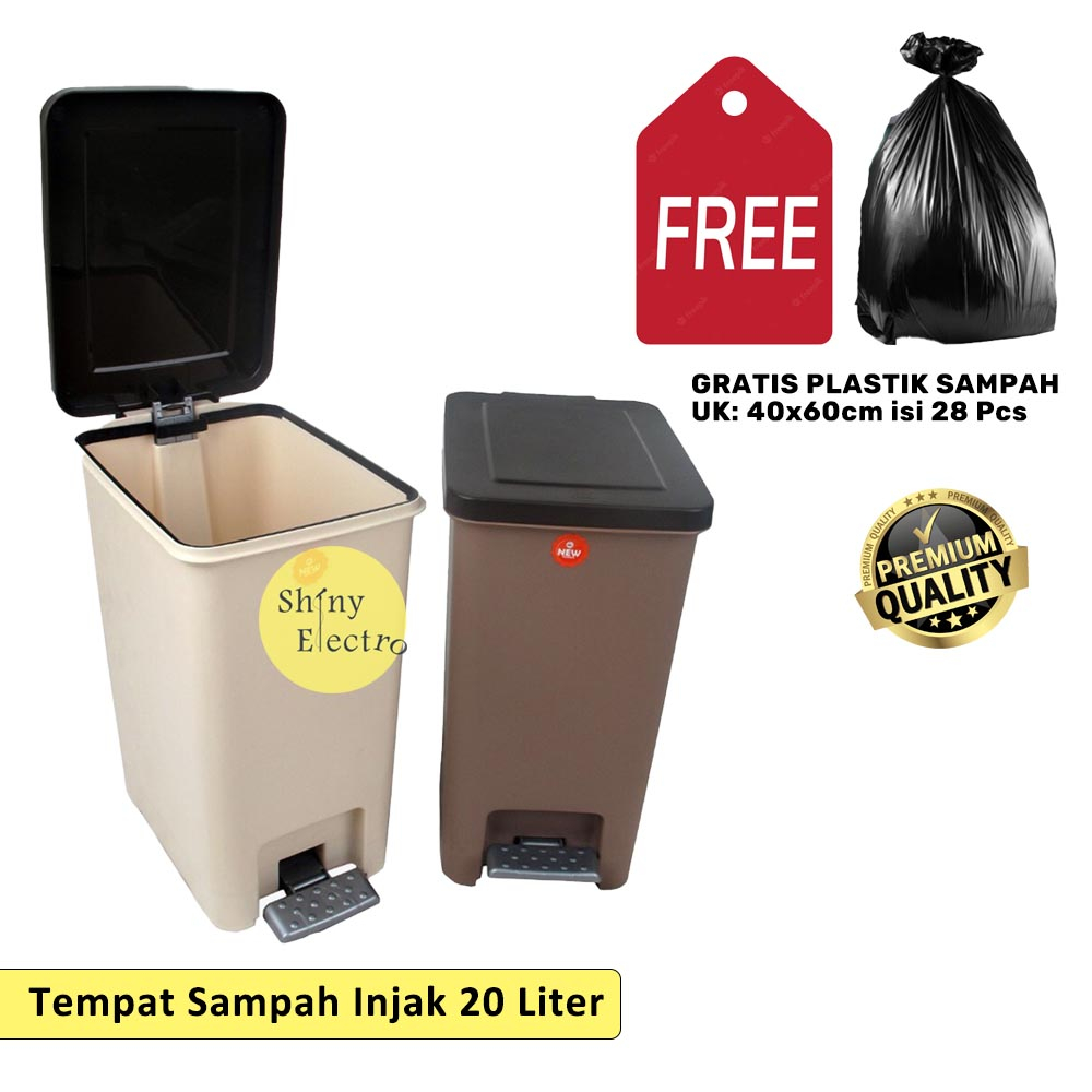 Jual Tempat Tong Sampah Injak 20 Liter 20L Aesthetic Keranjang