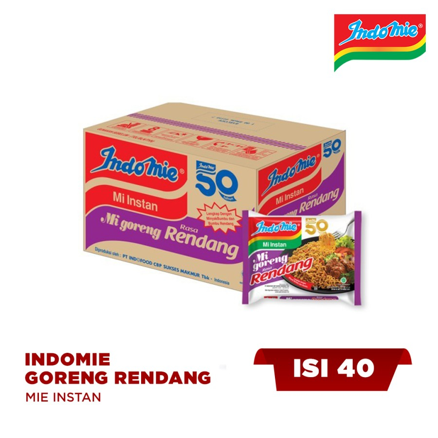 Jual Indomie Goreng Rendang 1 Dus Isi 40 Pcs | Shopee Indonesia