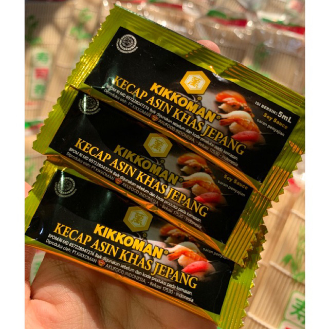 Jual Kikkoman Soy Sauce Sachet/ Kecap Asin Jepang HALAL Shopee Indonesia