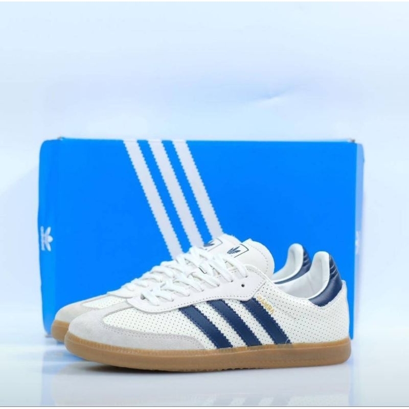 Jual Adidas Samba White Navy Gum | Shopee Indonesia