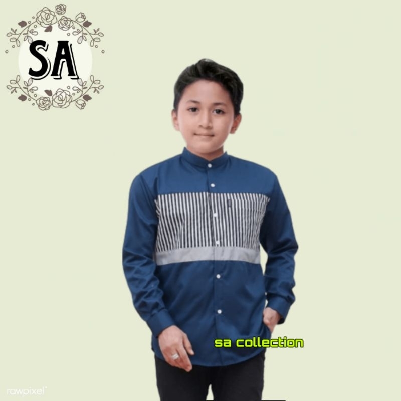 Little M Seasonal Texture Koko Lengan Pendek Anak Laki-laki main image 1