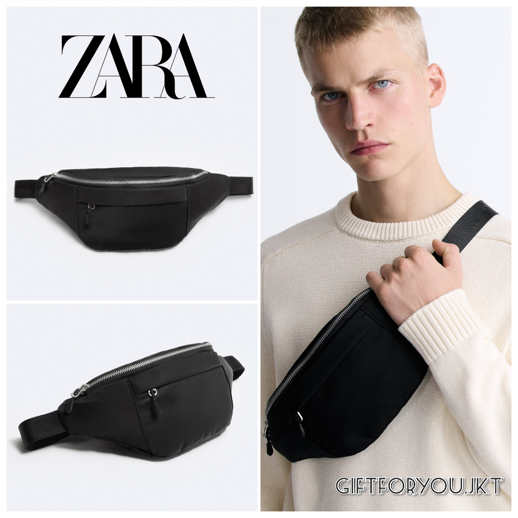 Zara belt bag whre with zips