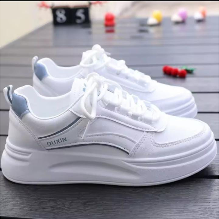 Jual Sepatu Sneakers Casual Wanita Korea Fashion Putih Kekinian Shopee Indonesia