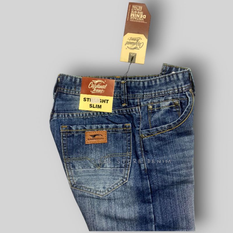 Jual Celana Jeans Panjang Cardinal Pria Celana Jeans Slim Straight Terbaru Shopee Indonesia