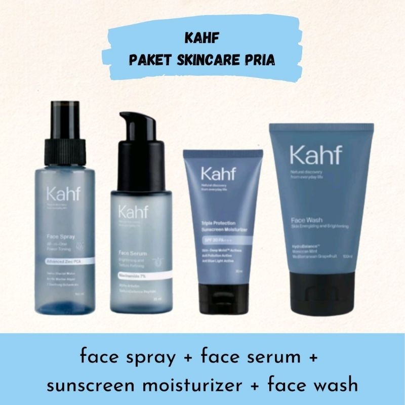 Jual Kahf Paket Lengkap Skincare Pria Full Set | Skincare Kahf 1 Paket ...