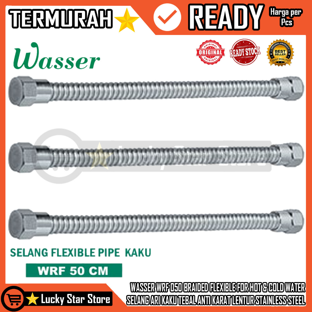 Jual WASSER WRF 050 SELANG SAMBUNGAN PIPA AIR PANAS DINGIN FLEXIBLE FOR ...
