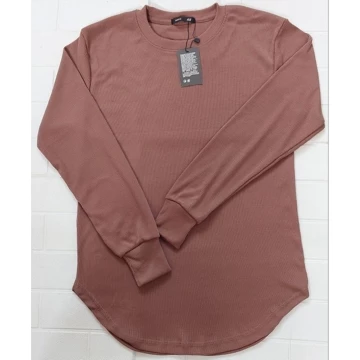 Kaos Wanita Semi Cruwneck Oval RIB Premium Waffel