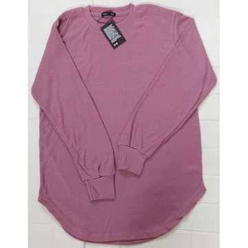 Kaos Wanita Semi Cruwneck Oval RIB Premium Waffel