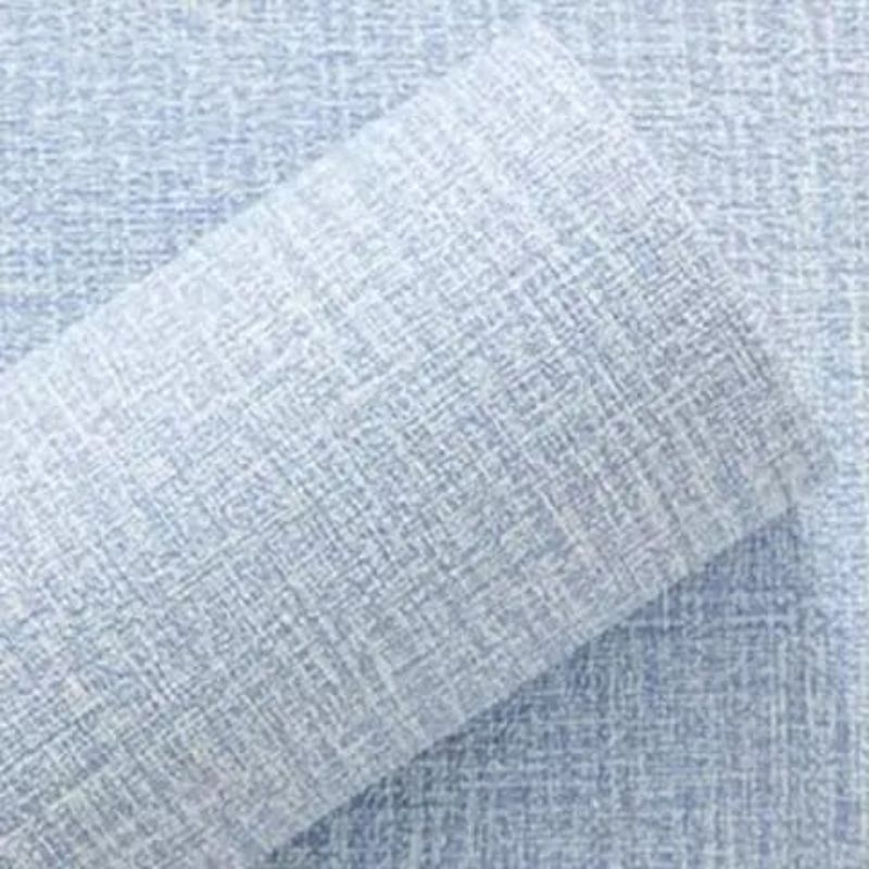 Jual Wallpaper Dinding Linen Biru Sticker Dinding Linen Biru Mewah ...