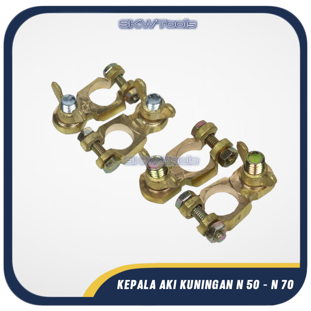 Jual Kepala Aki Mobil N50 N70 Kuningan / Klem Aki Kuningan BESAR Untuk