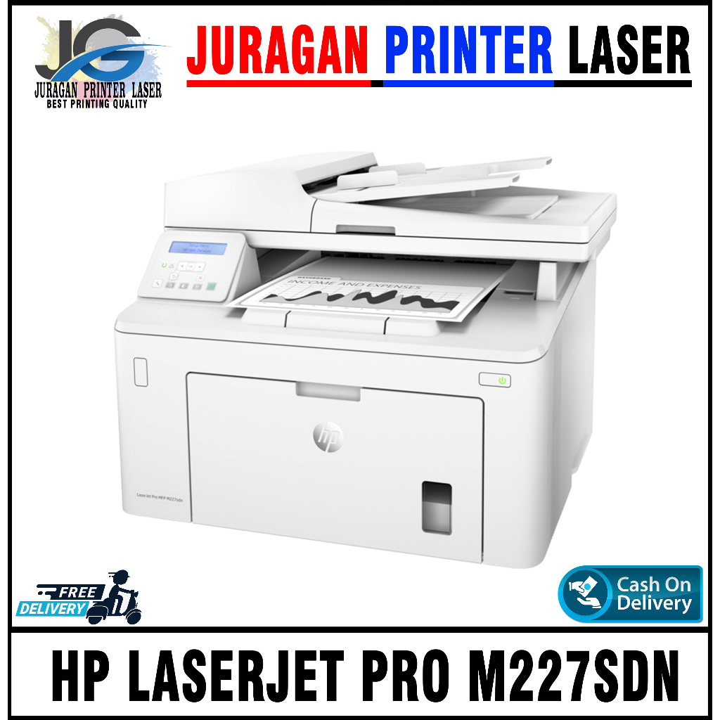 Jual Printer HP LaserJet Pro MFP M227sdn Monocrom Murah | Shopee Indonesia