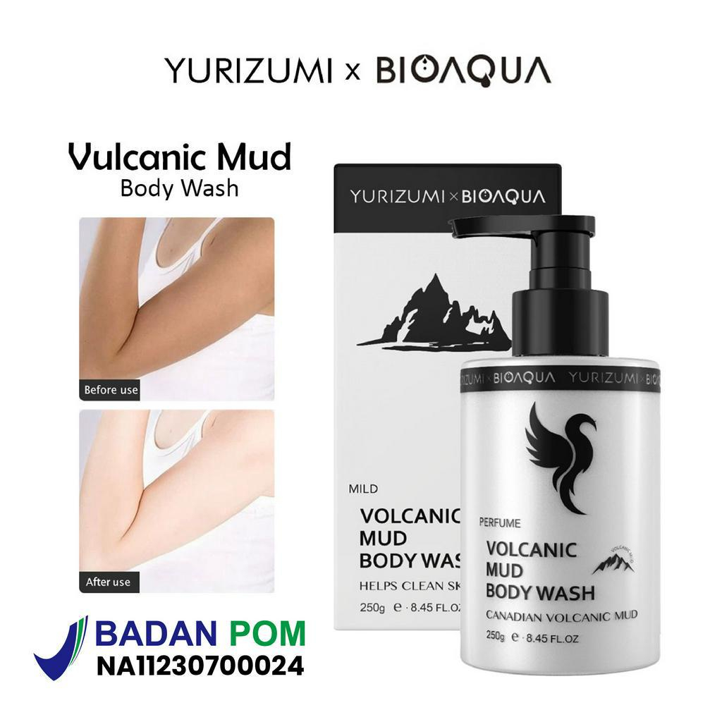 Jual ( BPOM ) Yurizumi X Bioaqua Vulcanic Mud Body Wash Sabun Whitening