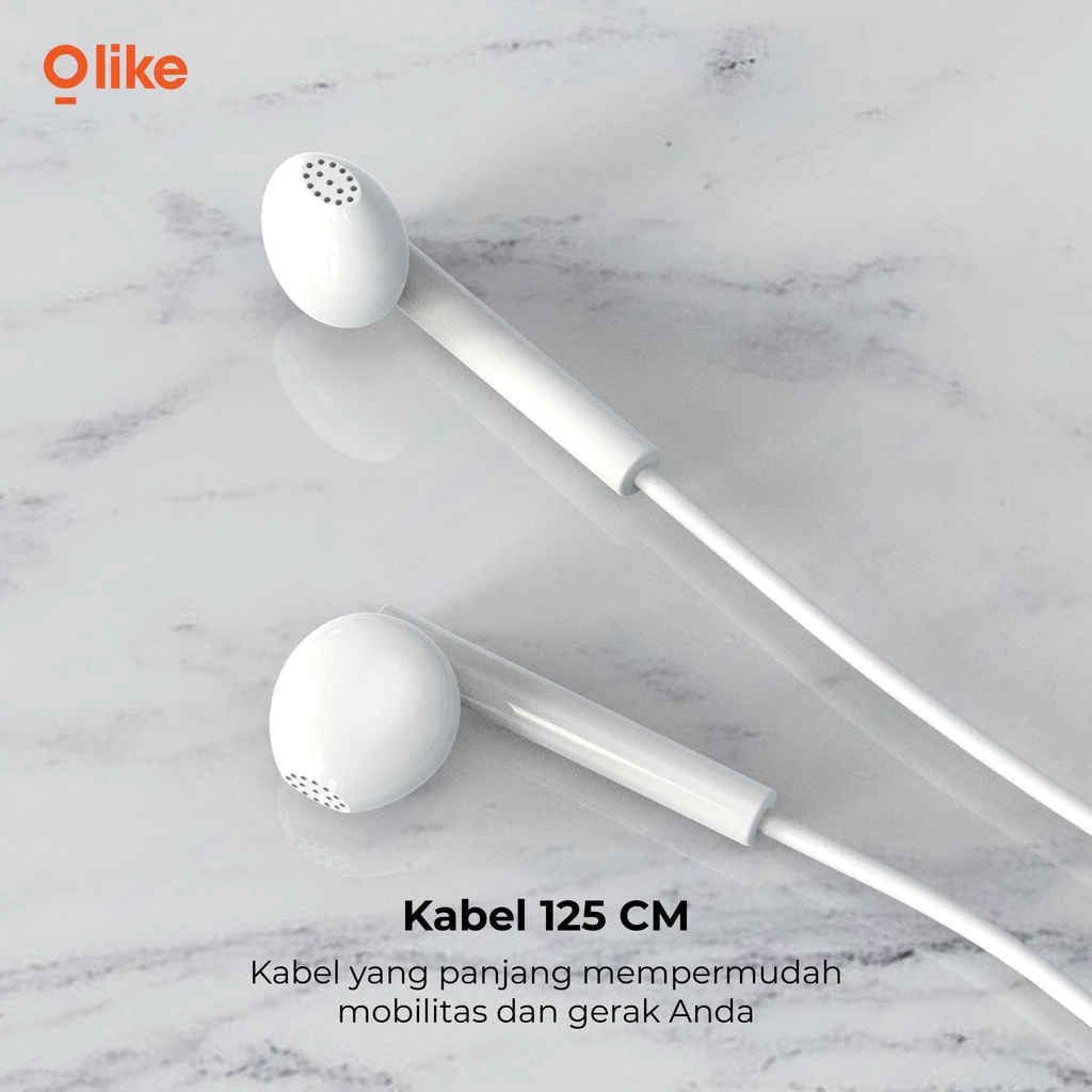 OLIKE HANDSFREE 3.5MM E20S WIRED EARPHONE MIC ANDROID IPHONE TABLET JACK HEADSET