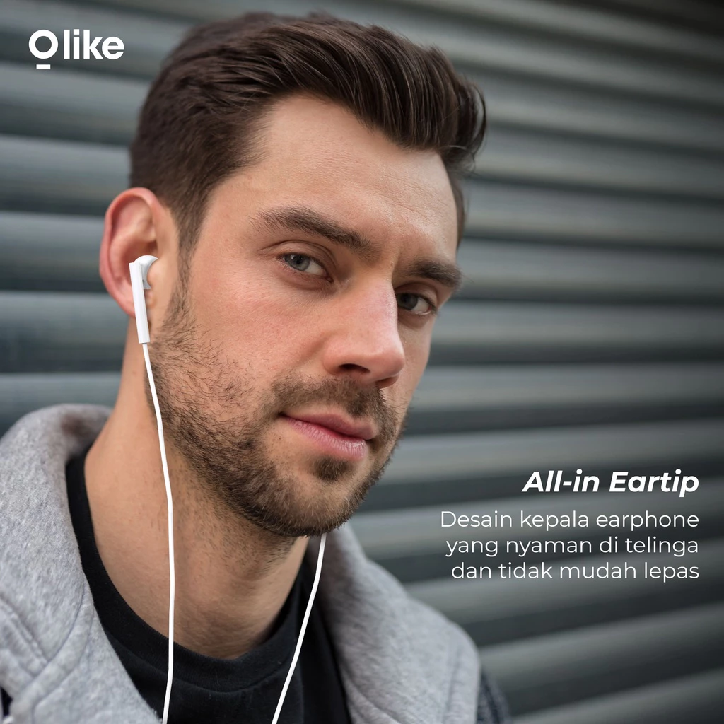 OLIKE HANDSFREE 3.5MM E20S WIRED EARPHONE MIC ANDROID IPHONE TABLET JACK HEADSET