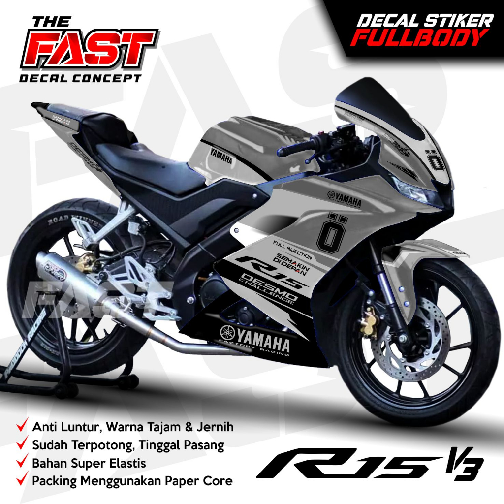 Jual BISA COD_Decal Motor R15 V3 Full Body Stiker Yamaha R15 V3 Full ...