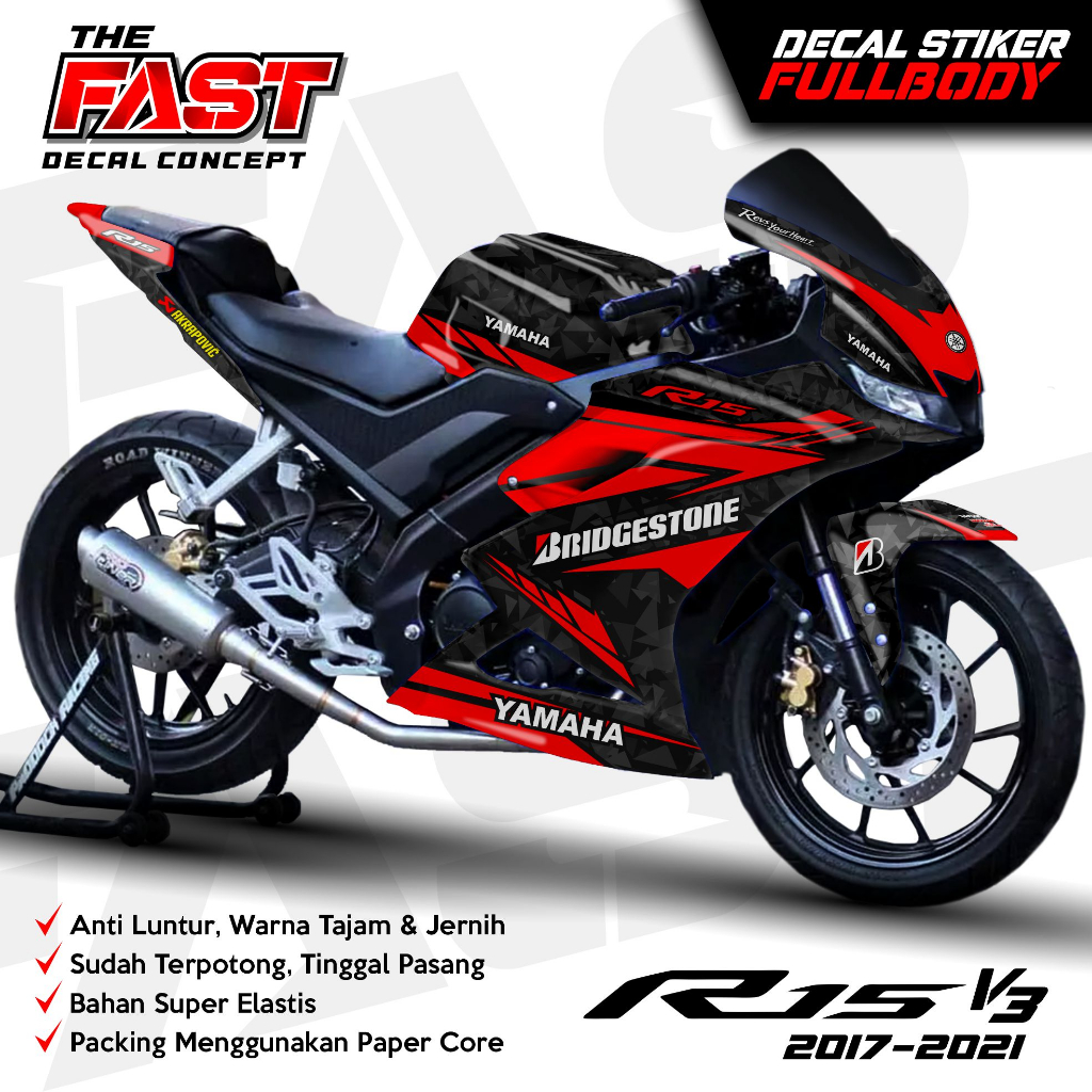 Jual Bisa Cod Stiker Decal R V Sticker Decal Motor Yamaha R V