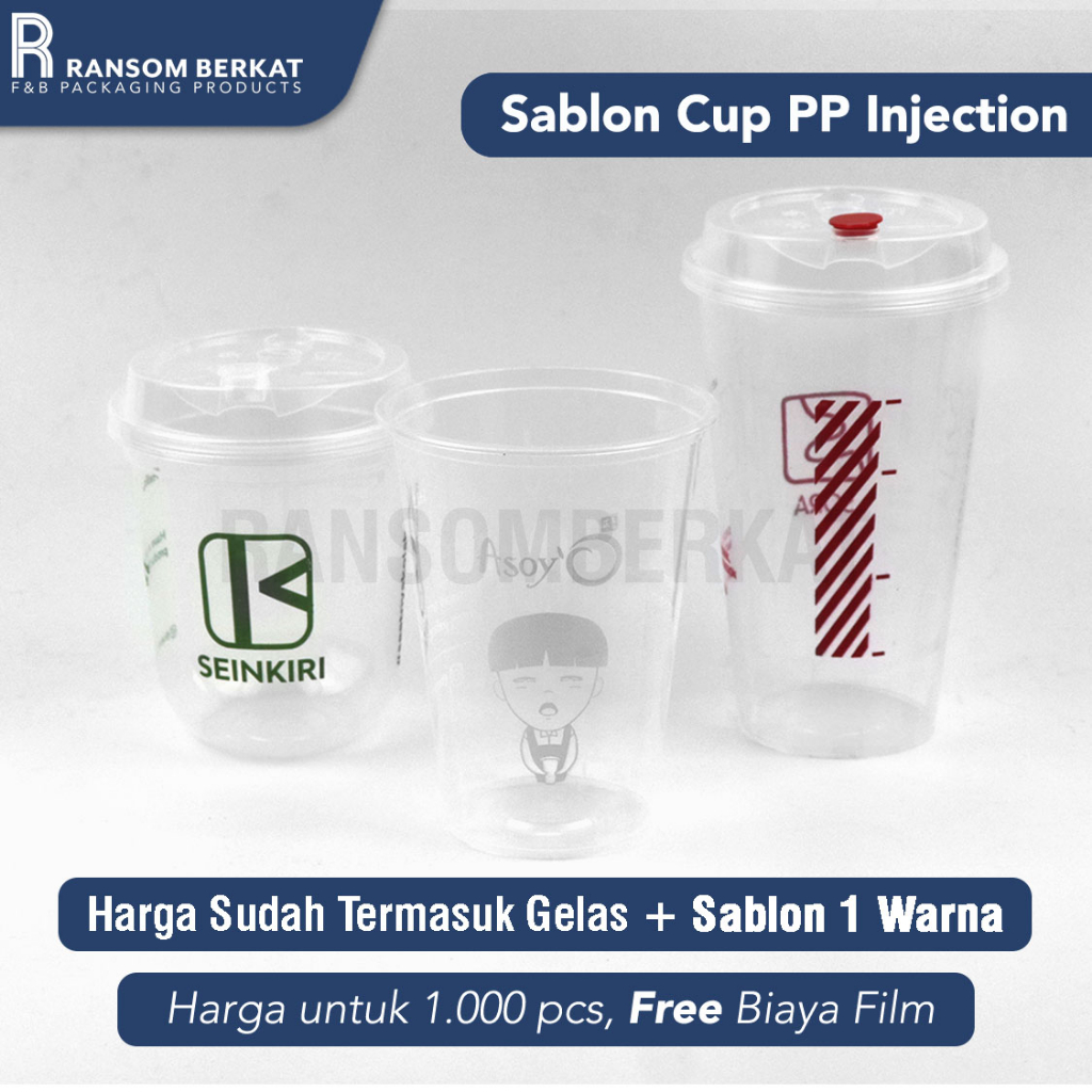Jual Gelas Plastik Plastic Cup PP Oval/U - 12oz Oval, M Cup - Kab.  Tangerang - Ransom Berkat Cup