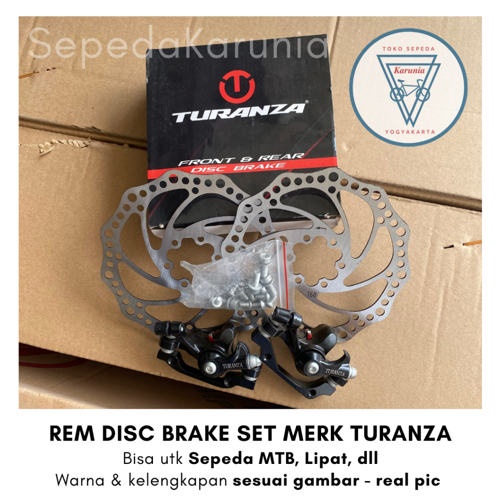 Jual Rem Cakram Mechanical Mekanik Disc Brake Set Front & Rear Caliper ...