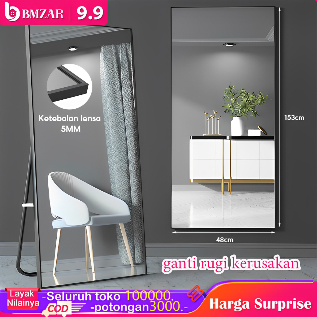 Jual BM Standing mirror Cermin standing153 X 48 CM Cermin Berdiri full