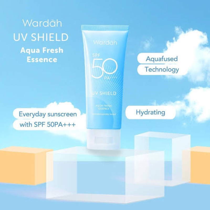 Jual wardah uv shield spf 50 PA++++ aqua fresh essence-sunscreen spf 50