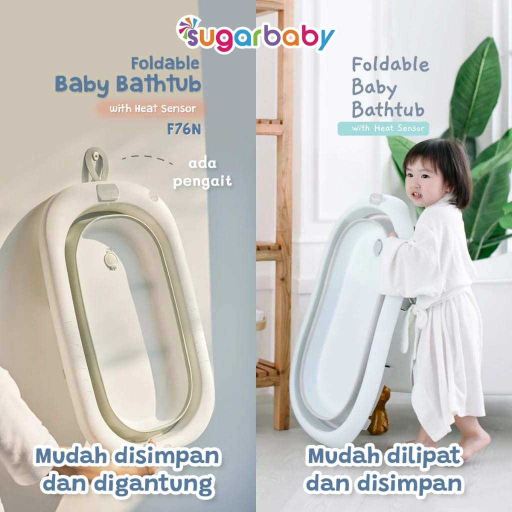 Jual Sugarbaby Foldable Baby Bathtub Dengan Sensor Panas F76 & F76NEW ...