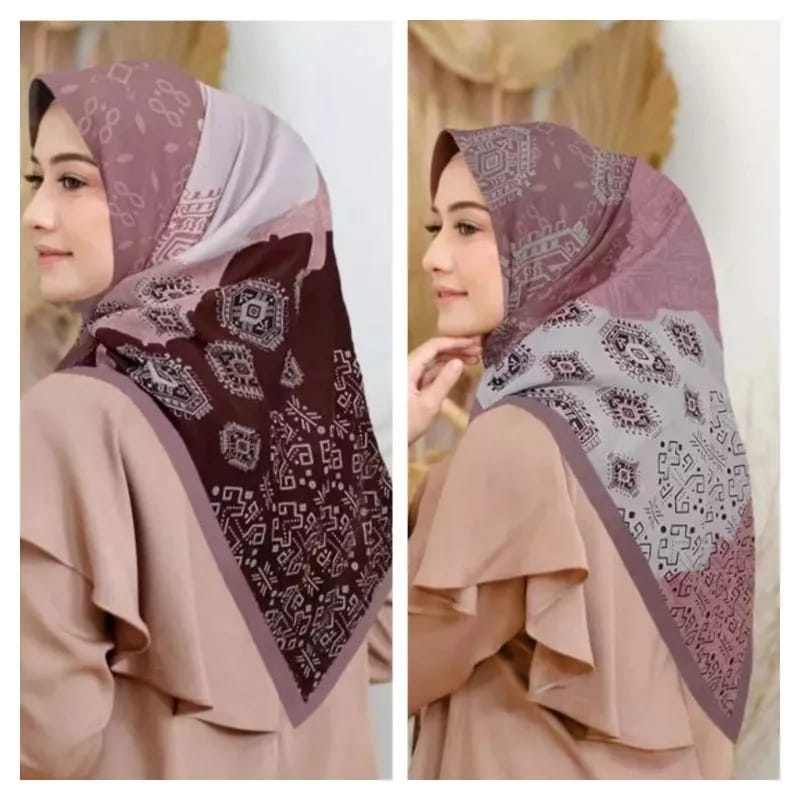 Jual Hijab Segiempat Motif Scraf Jilbab Segi Empat Motif Denaay