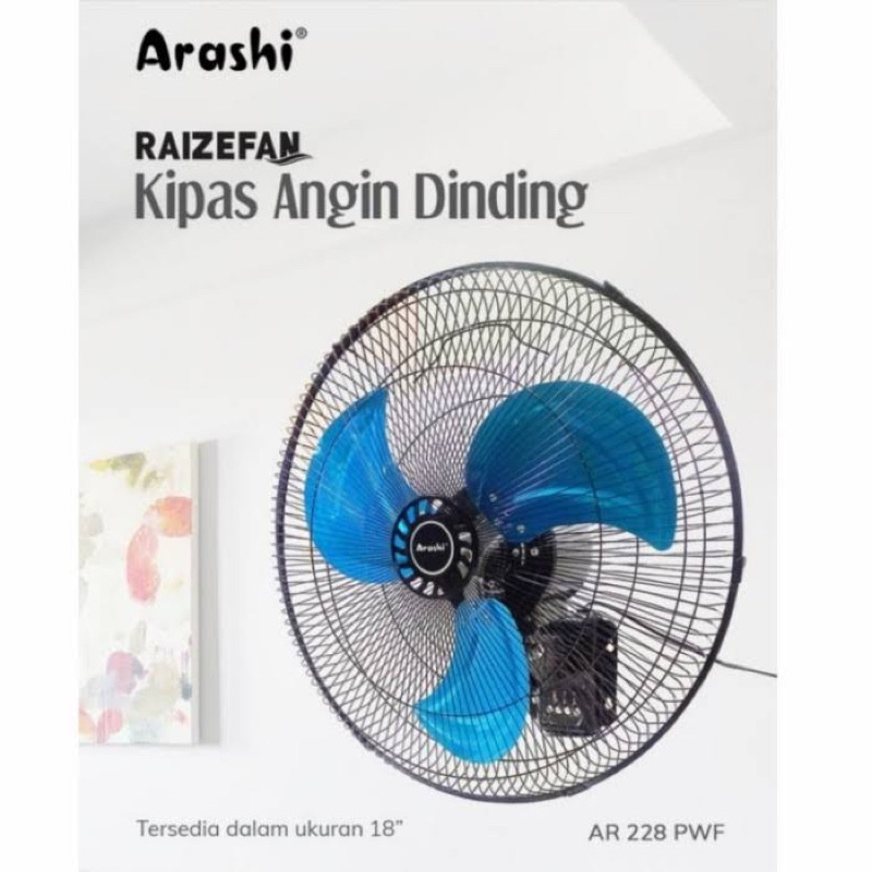 Jual Wall Fan Arashi 18 Inch Raize Kipas Angin Besi Dinding 18