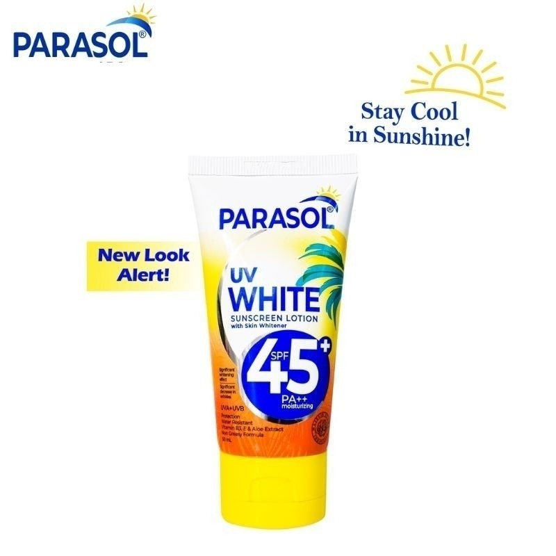 Jual PARASOL UV WHITE Sunscreen Lotion SPF 45+ PA++ 50ml | Shopee Indonesia