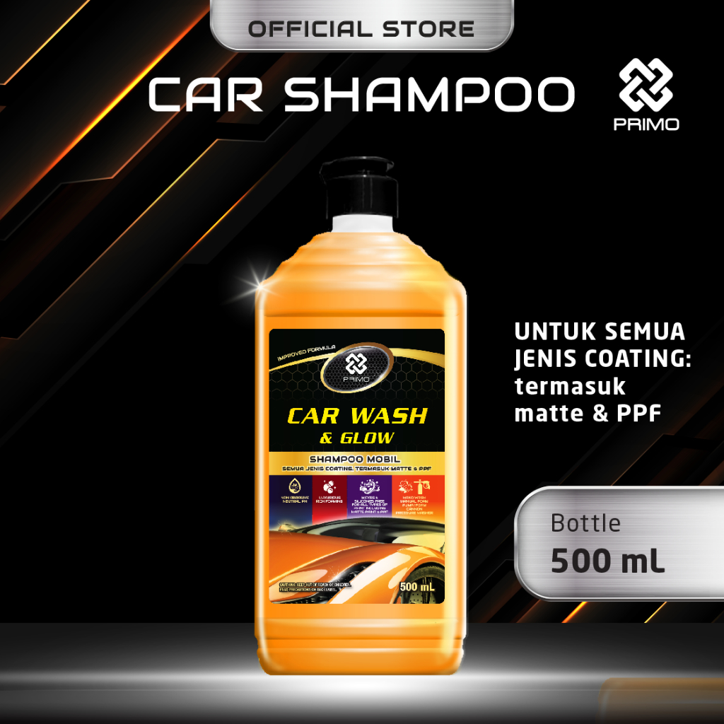 Jual PRIMO Car Wash & Glow Car Shampo Gold Class 500 mL Shopee Indonesia