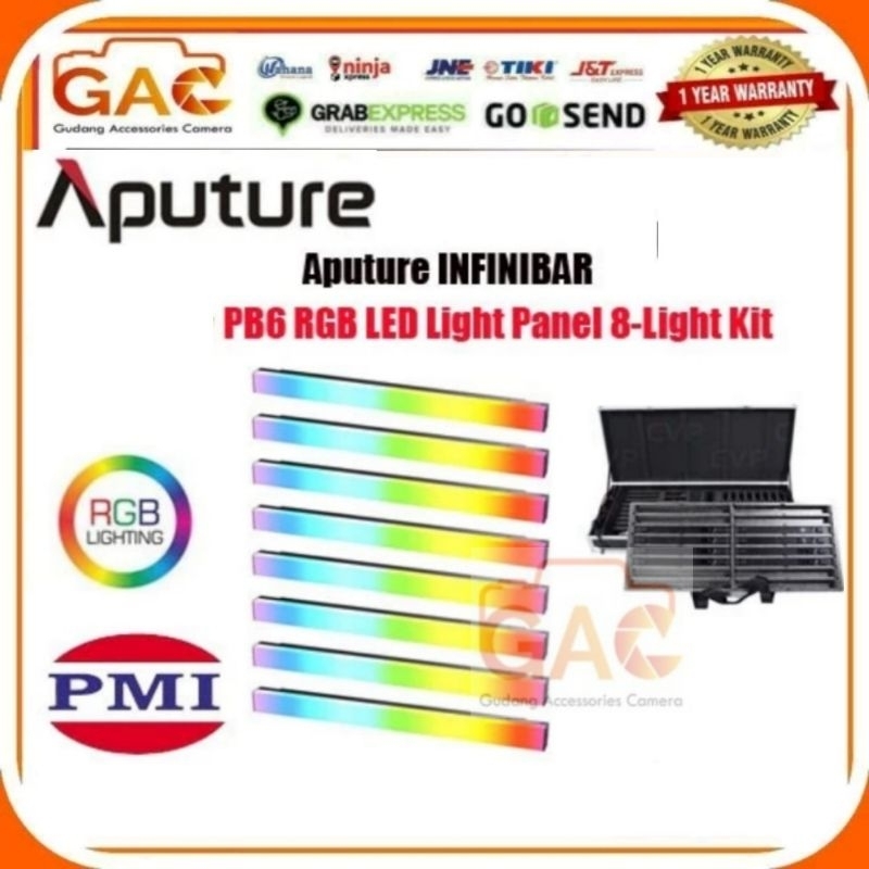 Jual Aputure INFINIBAR PB6 RGBWW Full Color LED Panel 8-Light Kit 60cm ...