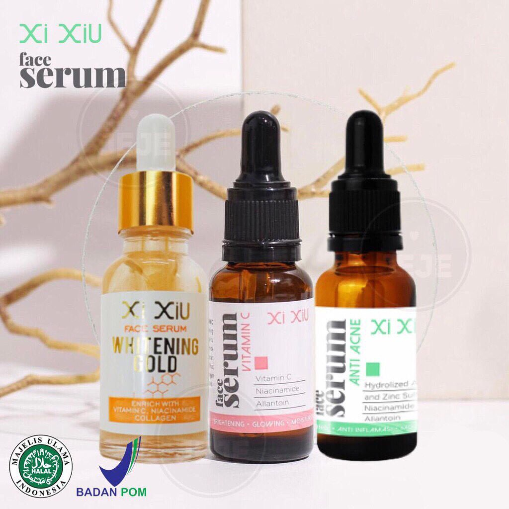 Jual XI XIU FACE SERUM WHITENING GOLD/ANTI ACNE/VITAMIN C 20ML SERUM