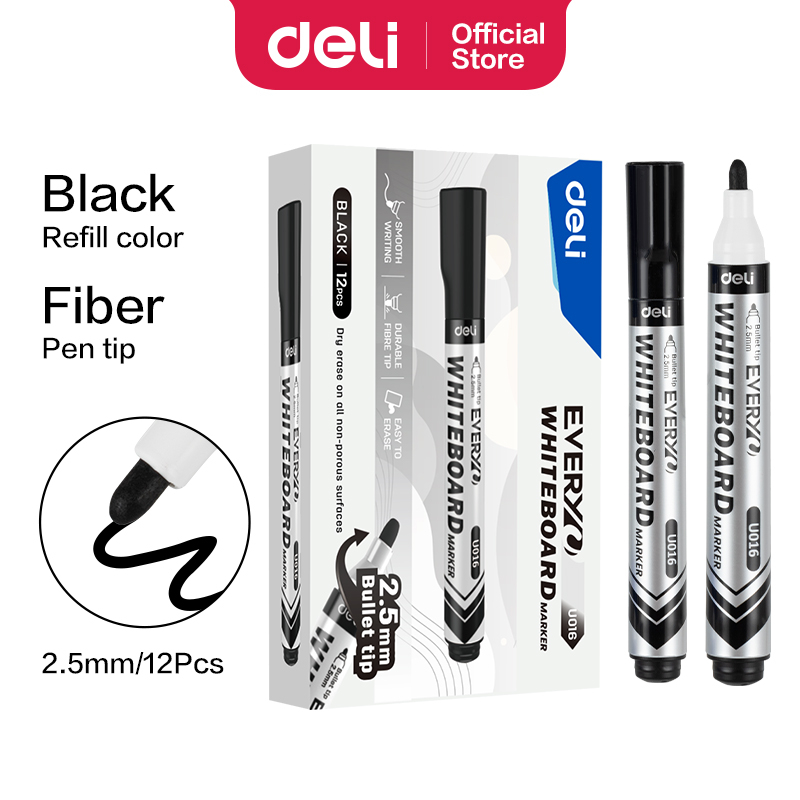 Deli Spidol Papan Tulis / Dry Erase Marker Tebal 2.5mm EU016 (6)