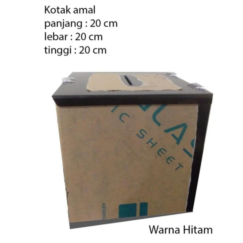 Jual Kotak Amal Hitam Kotak Amal Box Saran Tips Akrilik Kotak Undian ...