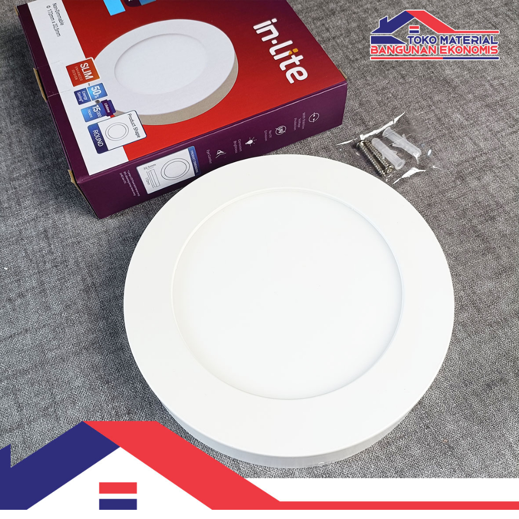 Jual Inlite Lampu Plafon Led Downlight Bulat Outbow Putih 12w ...