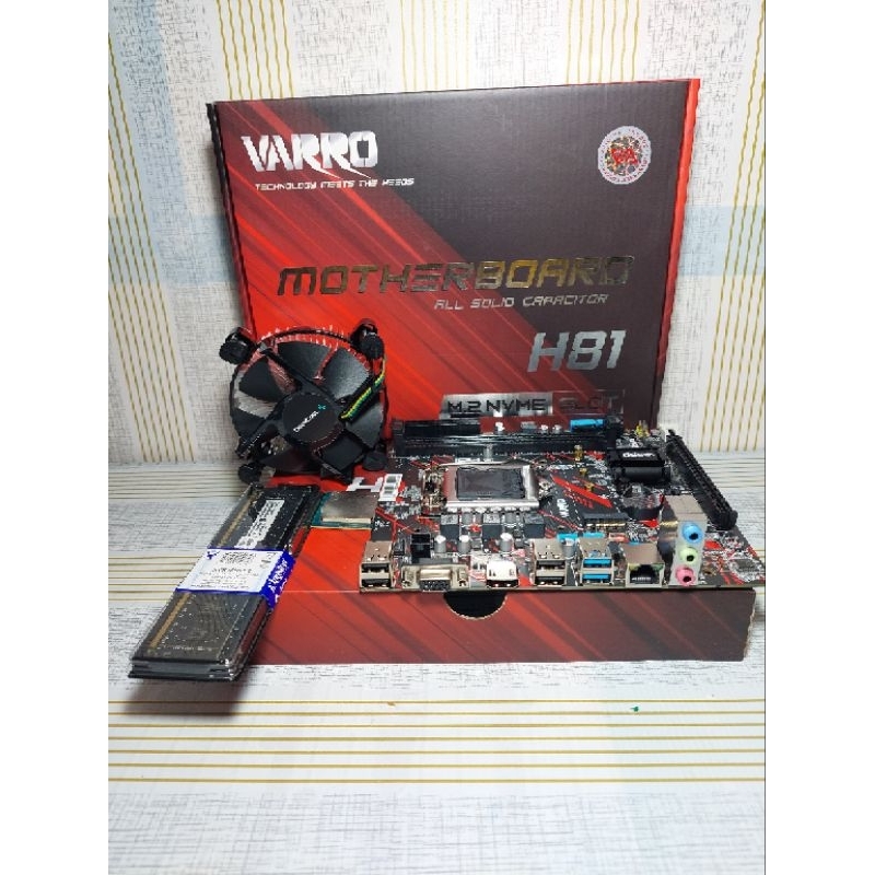 Jual Paket Motherboard H81 Varro + Proc Core i5 4590 + Ram 8Gb - 16Gb ...