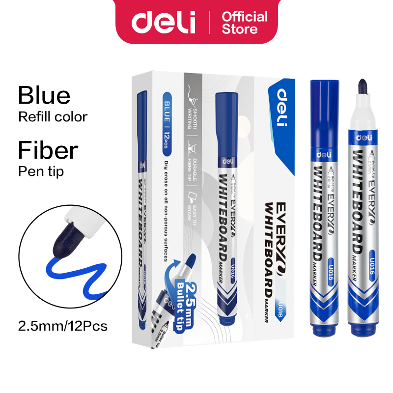 Deli Spidol Papan Tulis / Dry Erase Marker Tebal 2.5mm EU016 (7)
